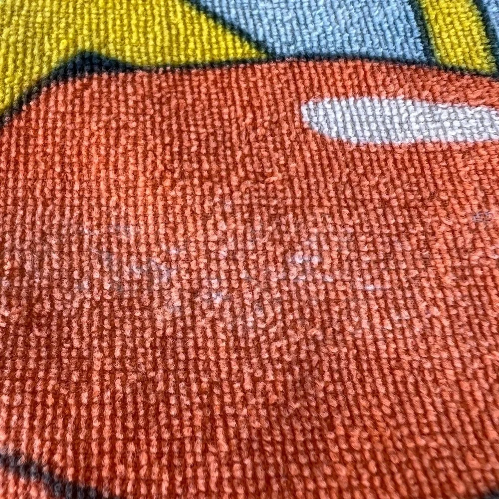 VTG 90s Seaside Zoo Checkered Beach Towel A La Carte Saydah Surf Penguin Zebra